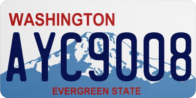 WA license plate AYC9008
