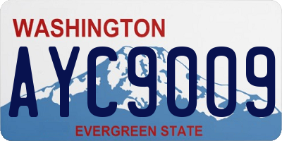 WA license plate AYC9009