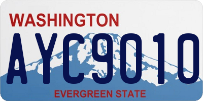 WA license plate AYC9010