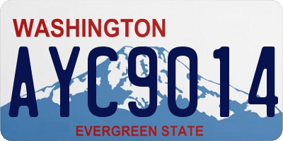 WA license plate AYC9014