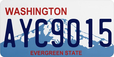 WA license plate AYC9015