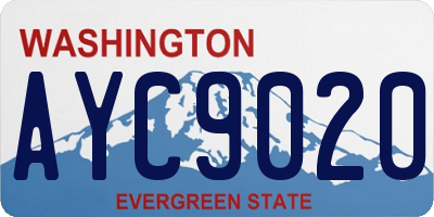 WA license plate AYC9020