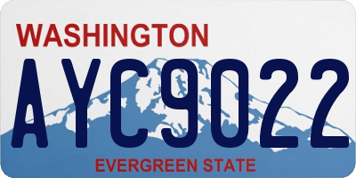 WA license plate AYC9022