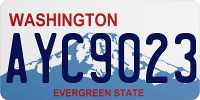 WA license plate AYC9023