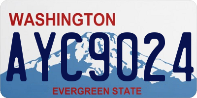 WA license plate AYC9024
