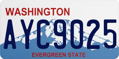 WA license plate AYC9025