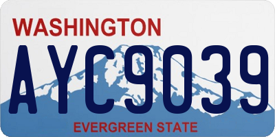 WA license plate AYC9039