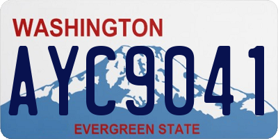 WA license plate AYC9041