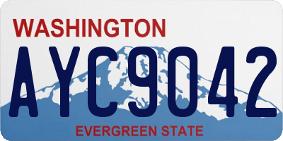 WA license plate AYC9042
