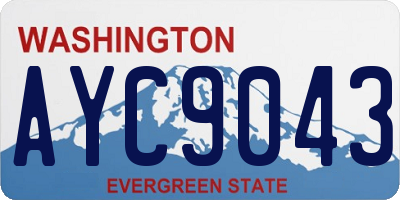 WA license plate AYC9043