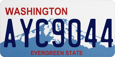 WA license plate AYC9044