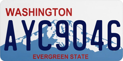 WA license plate AYC9046