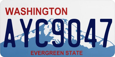 WA license plate AYC9047