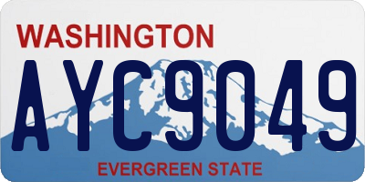 WA license plate AYC9049