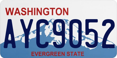 WA license plate AYC9052