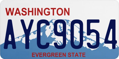 WA license plate AYC9054