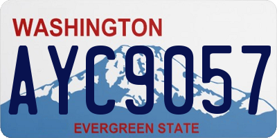 WA license plate AYC9057