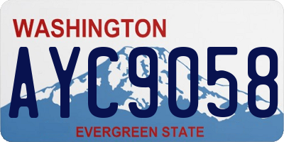 WA license plate AYC9058