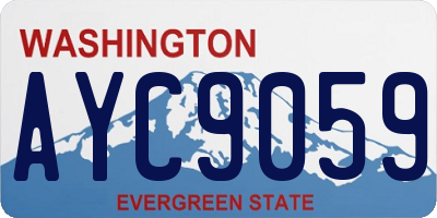 WA license plate AYC9059