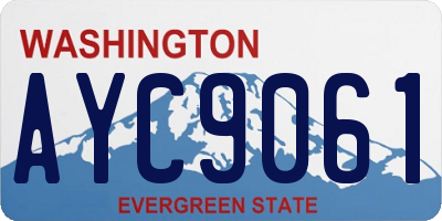 WA license plate AYC9061