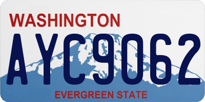 WA license plate AYC9062