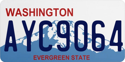 WA license plate AYC9064