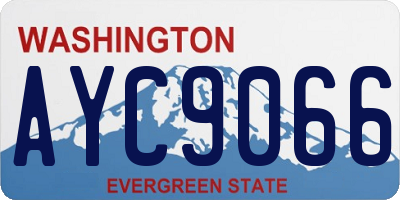 WA license plate AYC9066