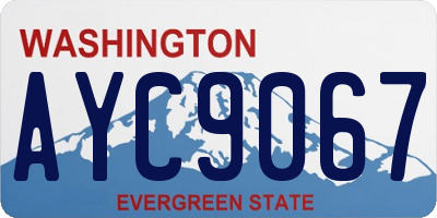 WA license plate AYC9067