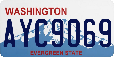 WA license plate AYC9069