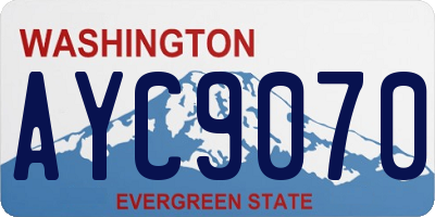 WA license plate AYC9070