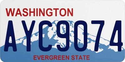 WA license plate AYC9074
