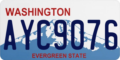 WA license plate AYC9076
