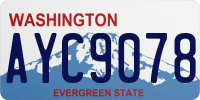 WA license plate AYC9078