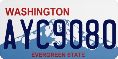 WA license plate AYC9080