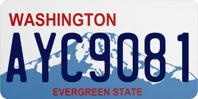 WA license plate AYC9081