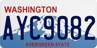 WA license plate AYC9082