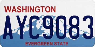 WA license plate AYC9083