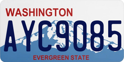 WA license plate AYC9085