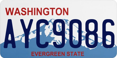 WA license plate AYC9086