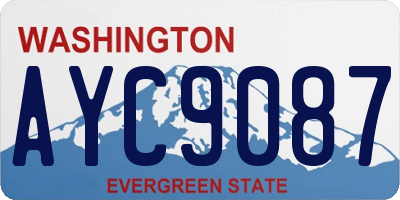 WA license plate AYC9087