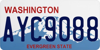 WA license plate AYC9088