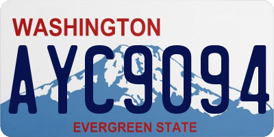 WA license plate AYC9094
