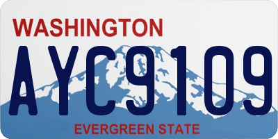 WA license plate AYC9109