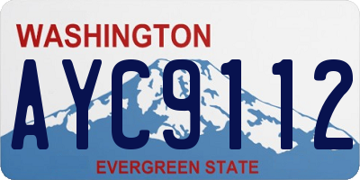 WA license plate AYC9112