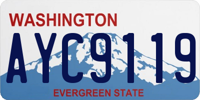 WA license plate AYC9119
