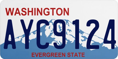 WA license plate AYC9124
