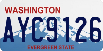 WA license plate AYC9126