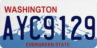 WA license plate AYC9129