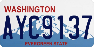 WA license plate AYC9137