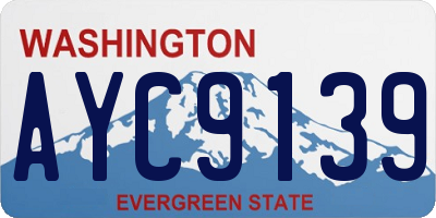WA license plate AYC9139